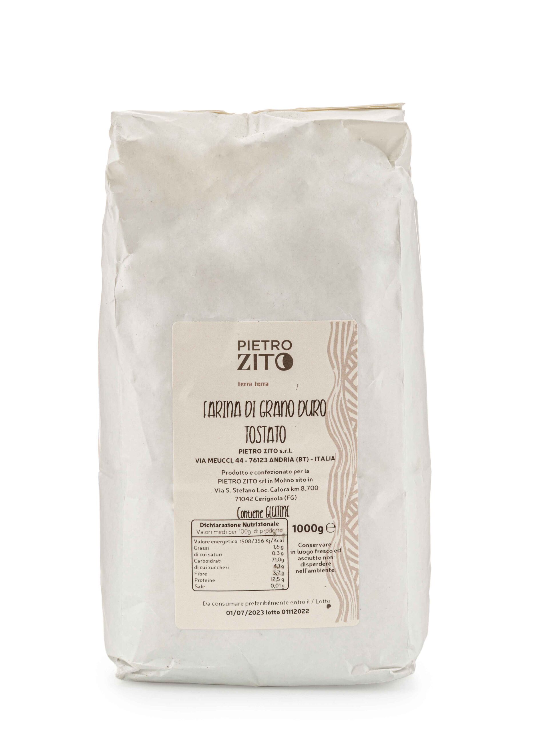 Farina di grano duro tostato, confezione da 1 kg - immagine 2