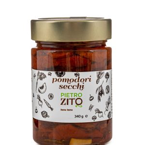 Pomodori secchi in olio extravergine di oliva con capperi 225 gr
